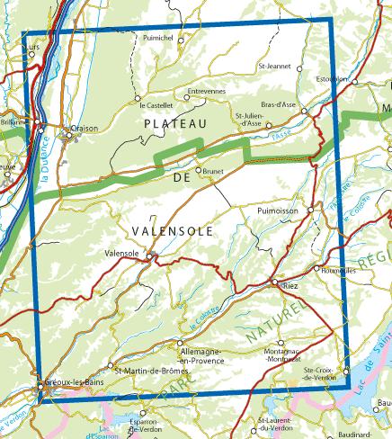 wandelkaart 3342ET Plateau de Valensole 1:25.000 9782758539933  IGN IGN 25 Franse Alpen/ zuidhelft  Wandelkaarten Haute-Provence, Verdon, Var