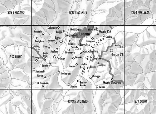 topografische wandelkaart CH-1353  Lugano [2022] 9783302013534  Bundesamt / Swisstopo LKS 1:25.000 Tessin  Wandelkaarten Tessin, Ticino