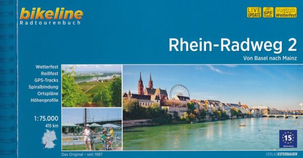 Bikeline Rhein-Radweg 2: Basel - Mainz | fietsgids 9783850009577  Esterbauer Bikeline  Fietsgidsen, Meerdaagse fietsvakanties Baden-Württemberg