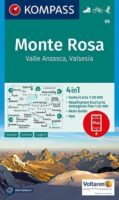 wandelkaart KP-88 Monte Rosa 1:50.000 | Kompass 9783991212249  Kompass Wandelkaarten Kompass Italië / Piemonte  Wandelkaarten Turijn, Piemonte