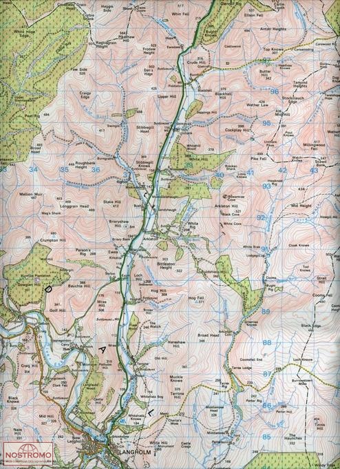 LR-079  Hawick + Eskdale | topografische wandelkaart 9780319261774  Ordnance Survey Landranger Maps 1:50.000  Wandelkaarten Zuid-Schotland