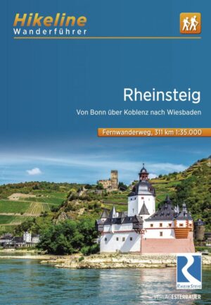 Rheinsteig | Hikeline Wanderführer (wandelgids) 9783850009997  Esterbauer Hikeline wandelgidsen  Lopen naar Rome, Meerdaagse wandelroutes, Wandelgidsen Mittelrhein, Lahn, Westerwald