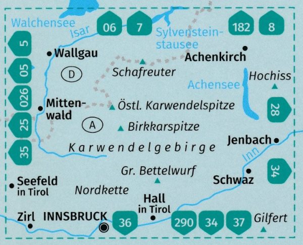 Kompass wandelkaart KP-26 Karwendelgebirge 9783991212645  Kompass Wandelkaarten Kompass Oostenrijk  Wandelkaarten Tirol