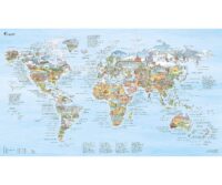 Hiking World Map re-writable HKMPRW  Awesome Maps   Wandelkaarten, Wandkaarten Wereld als geheel
