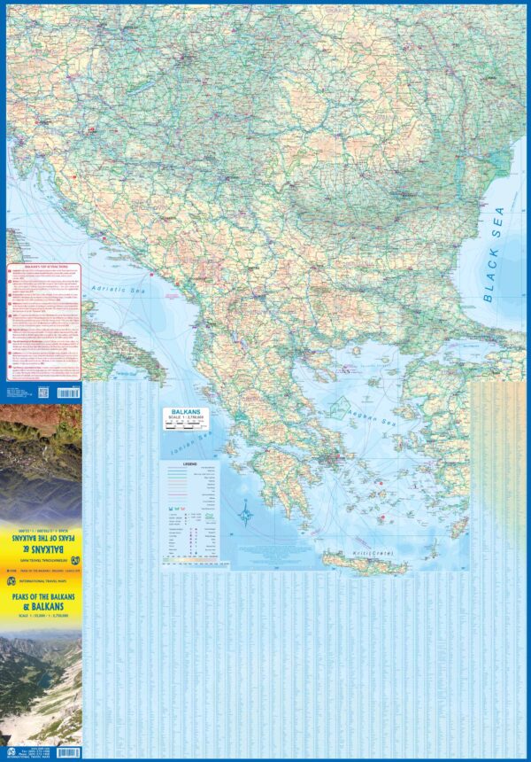 ITM  wandelkaart Peaks of the Balkan 1:55.000 | wegenkaart Balkan 1:2.750.000 9781771291026  International Travel Maps   Landkaarten en wegenkaarten, Wandelkaarten Westelijke Balkan
