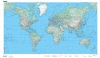 Wereldkaart Natuurkundig / geplastificeerd 1:50 miljoen 9783259940839  Kümmerly & Frey   Wandkaarten Wereld als geheel