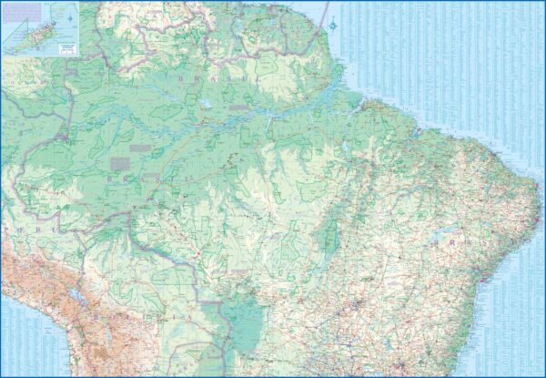 ITM Brasil | landkaart, autokaart 1:2.200.000 / 4.500.000 9781771290975  International Travel Maps   Landkaarten en wegenkaarten Brazilië