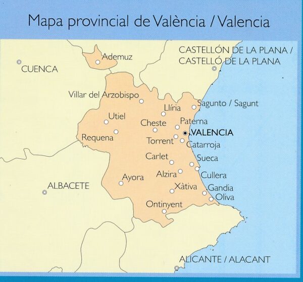 Prov.: Valencia 1:200.000 9788441656482  CNIG Provinciekaarten Spanje  Landkaarten en wegenkaarten Costa Blanca, Costa del Azahar, Castellón