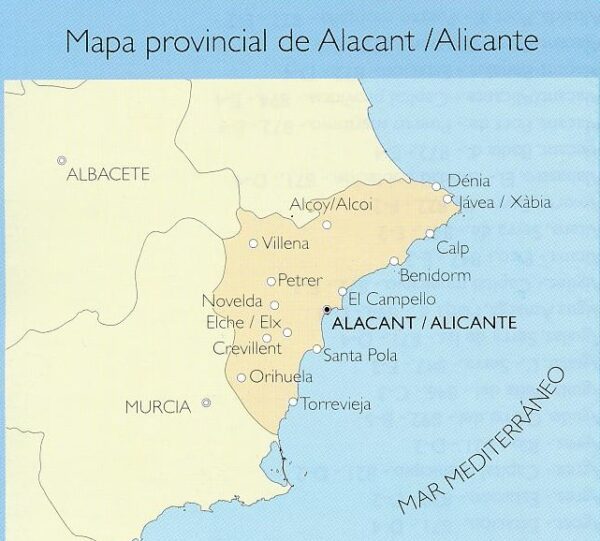 Prov.: Alicante 1:200.000 9788441656512  CNIG Provinciekaarten Spanje  Landkaarten en wegenkaarten Costa Blanca, Costa del Azahar, Castellón