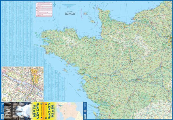 ITM Noord-Frankrijk 1:700.000  kaart met spoorwegen en fietspaden 9781771292863  International Travel Maps   Landkaarten en wegenkaarten Frankrijk