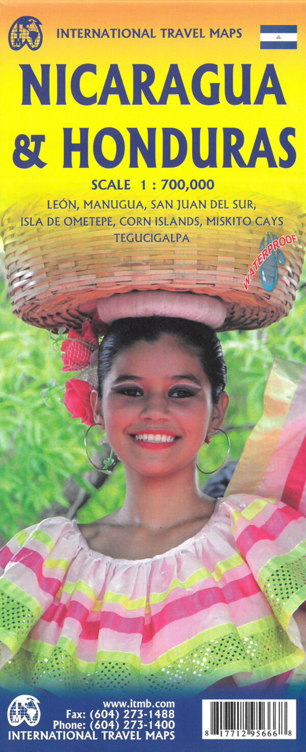ITM Honduras, Nicaragua | landkaart, autokaart 1:700.000 9781771295666  International Travel Maps   Landkaarten en wegenkaarten Overig Midden-Amerika