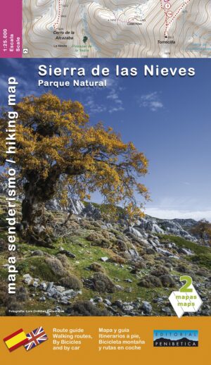 wandelkaart Parque Natural Sierra de las Nieves 1:25.000 9788494997808  Penibetica   Wandelgidsen, Wandelkaarten Prov. Málaga & Granada, Grazalema, Sierra Nevada