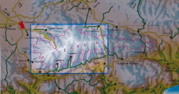 wandelkaart Sierra Nevada 1:40.000 9788494997860  Penibetica   Wandelkaarten Prov. Málaga & Granada, Grazalema, Sierra Nevada