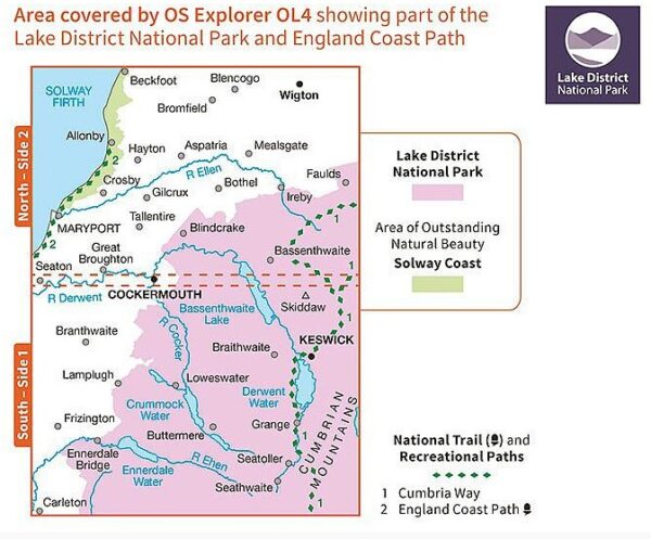 EXP-004  English Lakes - North West  OL4 | wandelkaart 1:25.000 9780319263990  Ordnance Survey Explorer Maps 1:25t.  Wandelkaarten Noordwest-Engeland