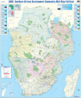 Southern Africa Development Community Wall Map 9781770265721  Map Studio   Wandkaarten Zuidelijk-Afrika