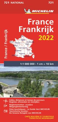 721 Frankrijk 1:1.000.000  2022 9782067254169  Michelin Michelinkaarten Jaaredities  Landkaarten en wegenkaarten Frankrijk