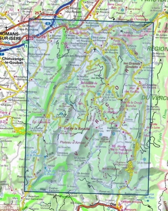 wandelkaart 3136ET Combe-Laval, Forêt de Lente 1:25.000 9782758552192  IGN IGN 25 Franse Alpen/ Nrd.helft  Wandelkaarten Franse Alpen: noord
