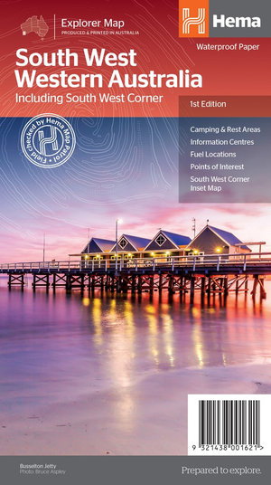 South West, Western Australia, 1:700.000 9321438001621  Hema Maps   Landkaarten en wegenkaarten Australië