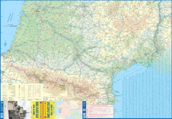 ITM wegenkaart / overzichtskaart Zuidwest-Frankrijk / Atlantische Kust 1:600.000 9781771292887  International Travel Maps   Landkaarten en wegenkaarten Zuidwest-Frankrijk