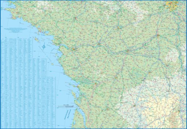 ITM wegenkaart / overzichtskaart Zuidwest-Frankrijk / Atlantische Kust 1:600.000 9781771292887  International Travel Maps   Landkaarten en wegenkaarten Zuidwest-Frankrijk