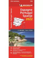 734 Spanje en Portugal Michelin wegenkaart 1:1.000.000 2022 9782067254664  Michelin Michelinkaarten Jaaredities  Landkaarten en wegenkaarten Spanje
