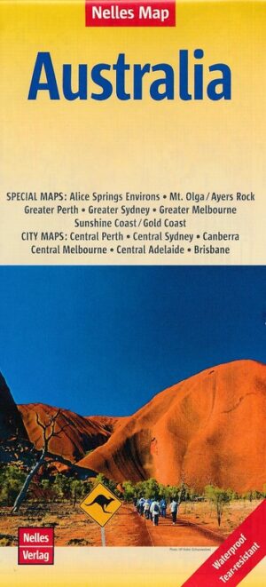 Australie | wegenkaart - overzichtskaart 1:4.500.000 9783865746931  Nelles Nelles Maps  Landkaarten en wegenkaarten Australië