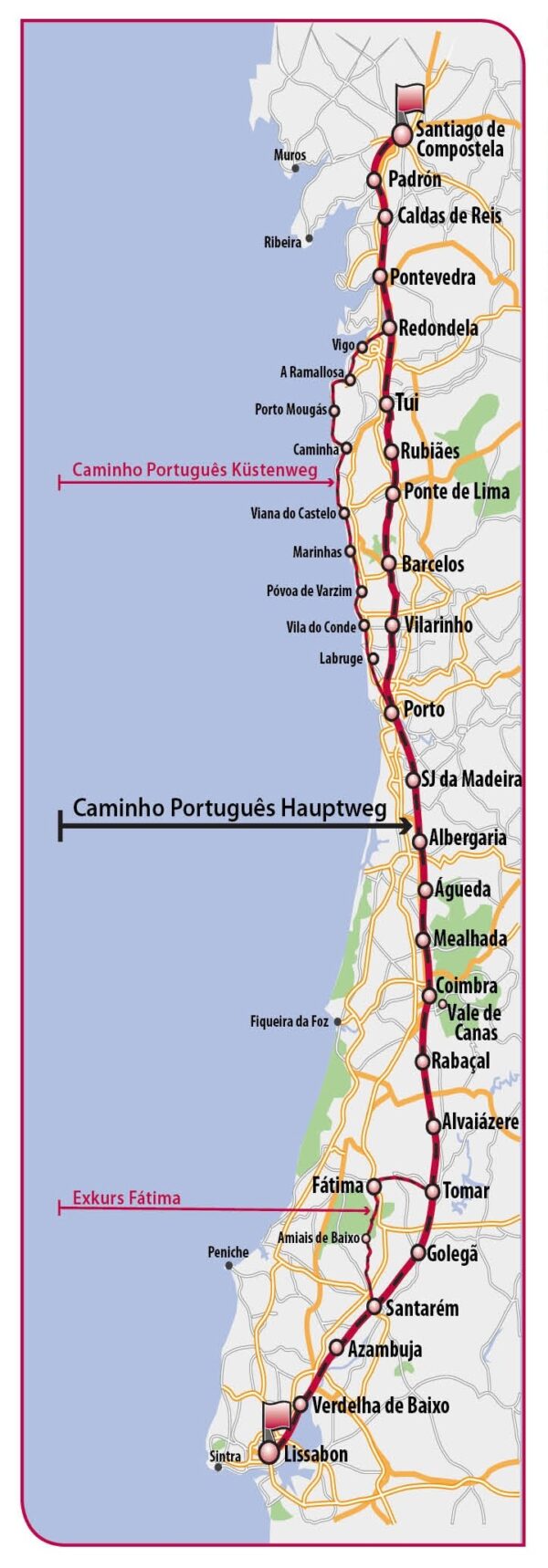 Caminho Português | Camino Portugués | Kathrin Hützen 9783906189307 Kathrin Hützen Kathrin Hützen   Wandelgidsen Noord en Midden-Portugal, Porto, Santiago de Compostela, de Spaanse routes