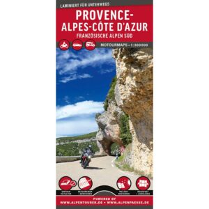 Motortourkaart  Provence-Alpes-Côte d’Azur 1:300.000 MoTourMap 9783939997641  Motourmedia MoTourMaps  Landkaarten en wegenkaarten, Motorsport Côte d’Azur, Haute-Provence, Verdon, Var