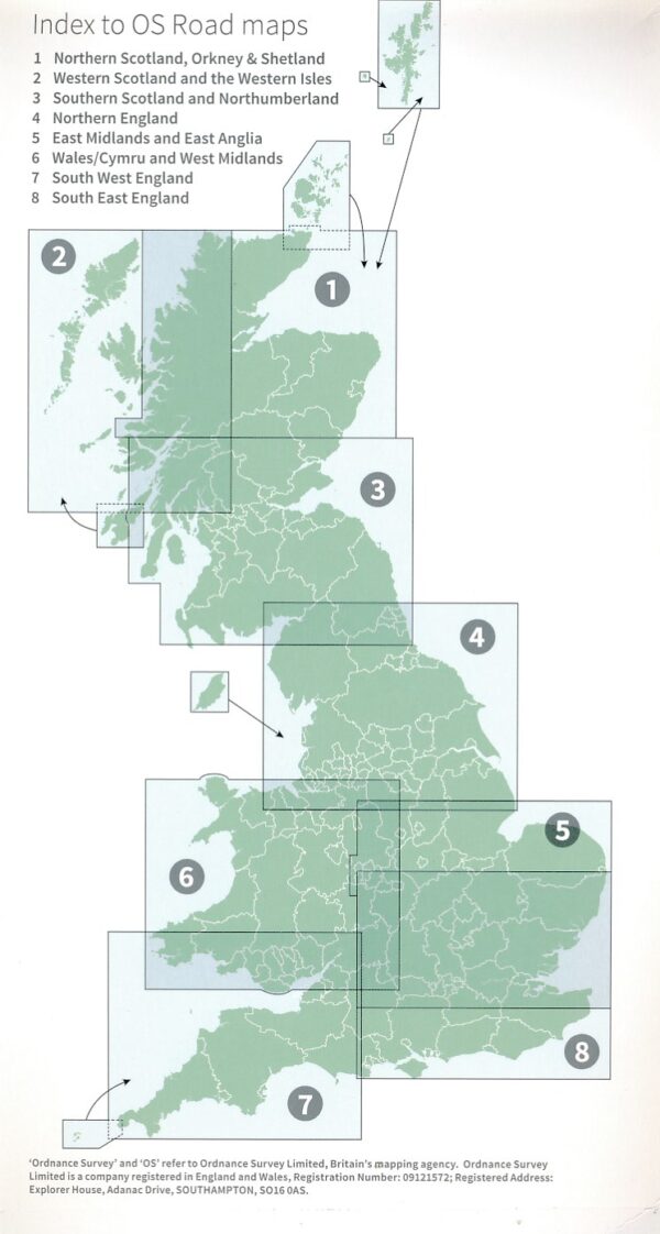 RM-7 South West England + South Wales, wegenkaart 9780319263792  Ordnance Survey Road Map 1:250.000  Landkaarten en wegenkaarten West Country