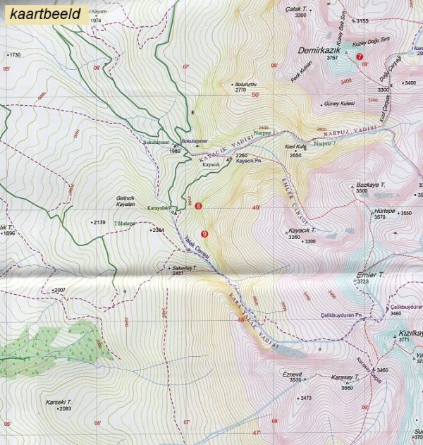 wandelkaart Aladaglar gebergte 1:40.000 9780995712911  EWP   Wandelkaarten Turkije (overig), Anatolië, Cappadocië