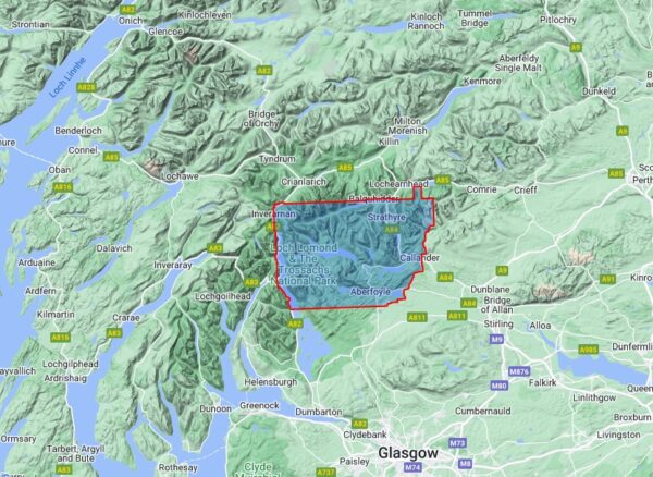 wandelkaart Loch Lomond + the Trossachs 1:25.000 9781851376445  Harvey Maps   Wandelkaarten de Schotse Hooglanden (ten noorden van Glasgow / Edinburgh)