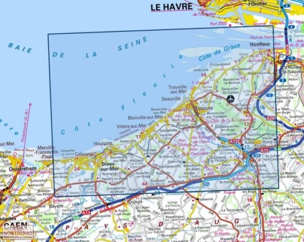 wandelkaart 1711OT Cabourg, Honfleur 1:25.000 9782758552086  IGN IGN 25 Normandië  Wandelkaarten Normandië