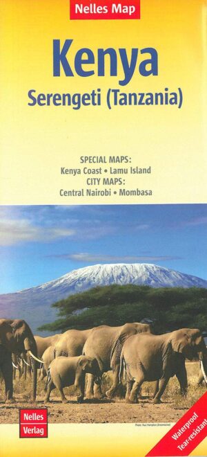 Kenya | wegenkaart - overzichtskaart 1:1.100.000 9783865746993  Nelles Nelles Maps  Landkaarten en wegenkaarten Kenia