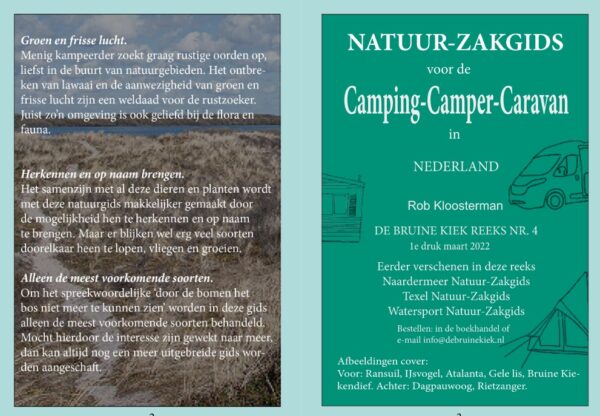 Natuur Zakgids voor de Camping, Camper, Caravan 9789090359328  De Bruine Kiek Natuurfotografie   Natuurgidsen Reisinformatie algemeen