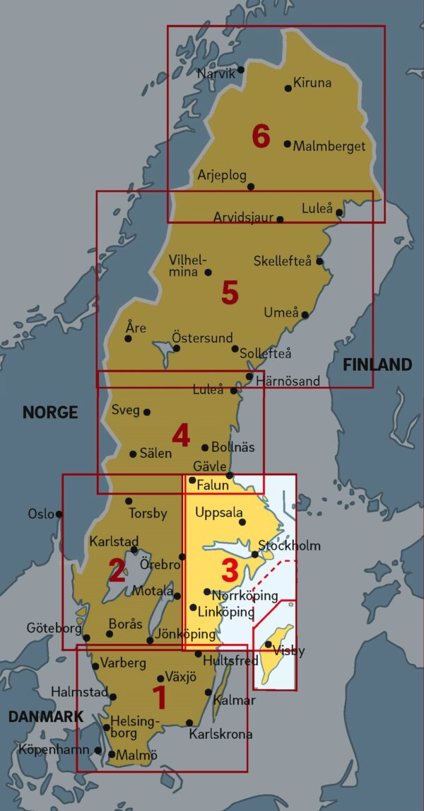 SE-3  Östra Svealand 1:250.000 9789189427075  Kartförlaget - Lantmäteriet Bil- och Turistkarta  Landkaarten en wegenkaarten Zuid-Zweden