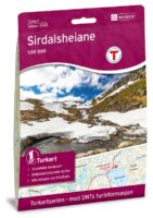 DNT-2543  Sirdalsheiane | topografische wandelkaart 1:50.000 7046660025437  Nordeca Turkart Norge 1:50.000  Wandelkaarten Zuid-Noorwegen