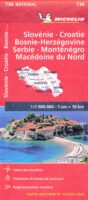 Michelin wegenkaart 736  Slov., Kroatie, Bosnie, Joegosl., Macedonie 9782067171930  Michelin   Landkaarten en wegenkaarten Westelijke Balkan