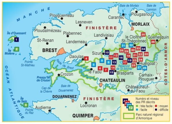 PN12 Le PNR d'Armorique | wandelgids Normandië: Armorique 9782751411458  FFRP Topoguides  Wandelgidsen Bretagne