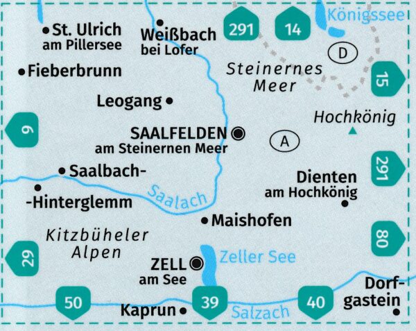 wandelkaart KP-30 Saalfelden, Saalbach, Hinterglemm, Zell am See | Kompass 9783991213871  Kompass Wandelkaarten Kompass Oostenrijk  Wandelkaarten Salzburger Land & Stiermarken