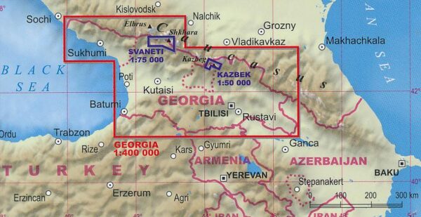 Georgia, Caucasus Mountains 1:400.000 9788361155706  TerraQuest   Landkaarten en wegenkaarten Georgië