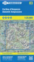 TAB-003   Cortina d'Ampezzo | Tabacco wandelkaart TAB-03 9788883151514  Tabacco Tabacco 1:25.000  Wandelkaarten Zuid-Tirol, Dolomieten