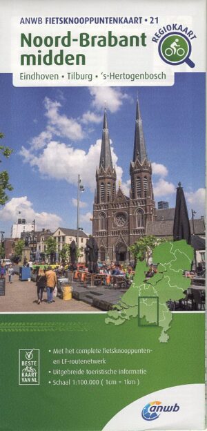 AFK-21 Noord-Brabant midden ANWB fietskaart 1:100.000 9789018046941  ANWB Fietsknooppunten 1:100.000  Fietskaarten Zeeland