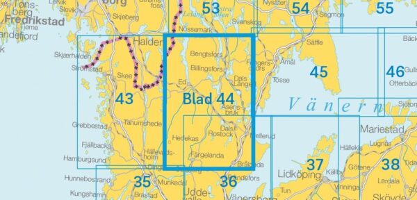 SE.T50.044  Ed | topografische wandelkaart 1:50.000 9789113086071  Kartförlaget - Lantmäteriet Terrängkartan  Wandelkaarten Zuid-Zweden