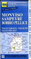 IGC-106: Monviso, Sampeyre, Bobbio Pellice IGC106  IGC IGC 1:25.000  Wandelkaarten Turijn, Piemonte