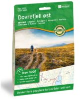 NO-3020  Dovrefjell Øst | topografische wandelkaart 1:50.000 7046660030202  Nordeca Topo 3000  Wandelkaarten Midden-Noorwegen