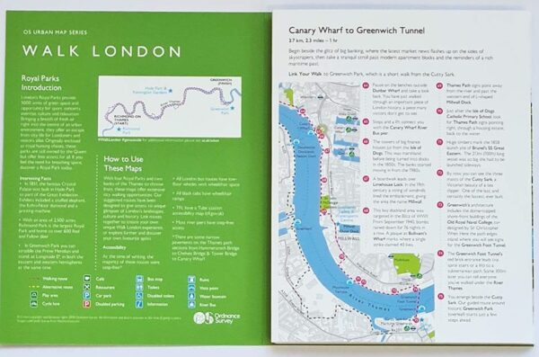 Walk London - OS Urban Map Series 9780319091944  Ordnance Survey   Wandelgidsen, Wandelkaarten Londen