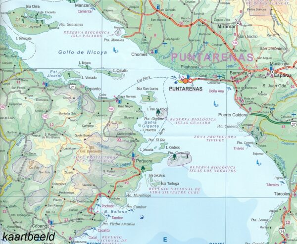 ITM Costa Rica Travelmap | landkaart, autokaart 1:300.000 9781771291699  International Travel Maps   Landkaarten en wegenkaarten Costa Rica