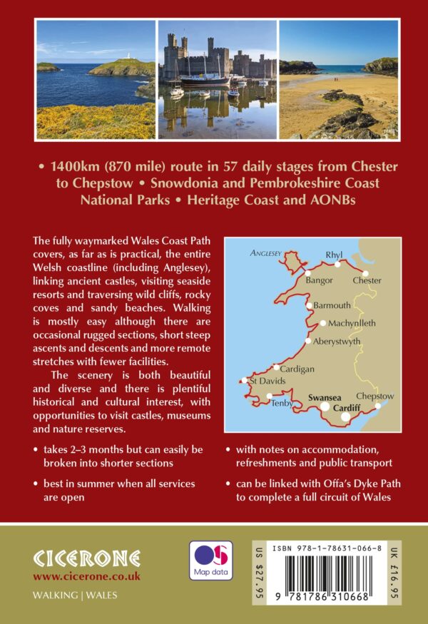 Wales Coast Path, Walking the | wandelgids 9781786310668  Cicerone Press   Meerdaagse wandelroutes, Wandelgidsen Wales