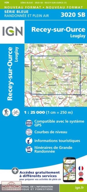 wandelkaart 3020-SB Recey-sur-Ource (Côte-d'Or) 1:25.000 9782758537410  IGN IGN 25 Bourgogne & Morvan  Wandelkaarten Morvan