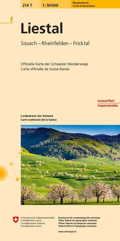 topografische wandelkaart 214T Liestal [2020] 9783302302140  Bundesamt / Swisstopo T-serie 1:50.000  Wandelkaarten Basel, Zürich, Noord-Zwitserland